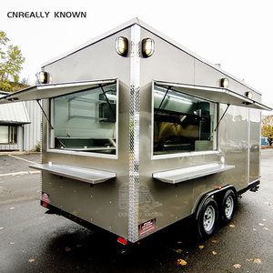 DOT CE Square Food Galvanized Chassis Fully Equipped Fountain Kitchen For Chocolate Dip Hot Dog Fast <b>Concession</b> <b>Trailer</b> - Product Image 1