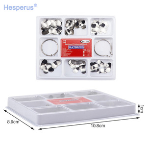 เมทริกซ์โลหะทางทันตกรรมคุณภาพสูง SS316 จำนวน 100 ชิ้น เมทริกซ์โลหะแบบแบ่งส่วนโค้งมน หมายเลข 1.398 - Product Image 5