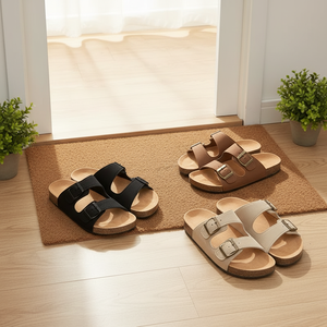 Nuovi <span class=keywords><strong>Sandali</strong></span> Estivi Traspiranti in PVC con Fibbia, Ciabatte Casual da Spiaggia con Plateau per Uomo e Donna, Mezze Ciabatte con Suola Spessa - Product Image 2