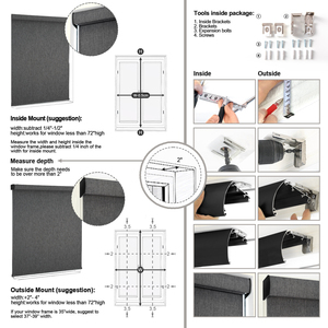 ظلال عالية الجودة لاسلكية ستائر دوارة آلية مقاومة للماء ، حجم مخصص بمحرك - Product Image 5