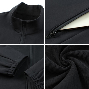 Veste d'entraînement à col montant et fermeture éclair intégrale, coupe ajustée, poches zippées, logo personnalisé, multicolore, veste de sport - Product Image 6