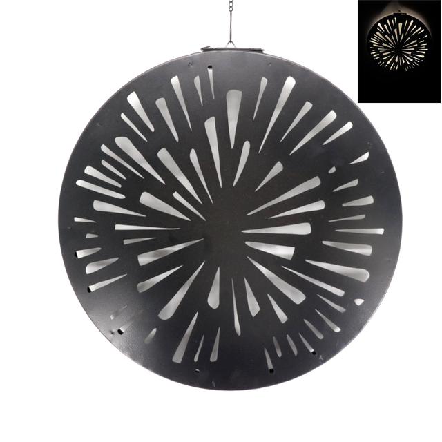 Solar Garden Hanging Lantern Decorative Metal Light Waterproof LED Outdoor Lamp for Yard Patio Wall Decor Holiday Gift