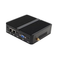 PC Industrial Económico de Fábrica con Intel Celeron J1900 Quad Core, 2 Puertos LAN Ethernet, 4 USB, Ubuntu/Win 10, Nuc Nano Sin Ventilador, AU/US