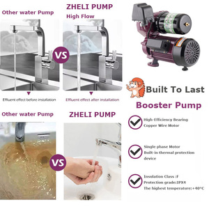 Pompe à eau portable ZHELI pour transfert d'eau de puits 220V 0.5-1HP, <span class=keywords><strong>surpresseur</strong></span> pour l'irrigation des ruisseaux agricoles, pompe auto-amorçante 1/2 CV - Product Image 3