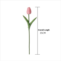 Mini-tulipes artificielles en PU, toucher naturel doux, vente en gros transfrontalière, bouquet à la main, décoration de mariage et de maison, style INS