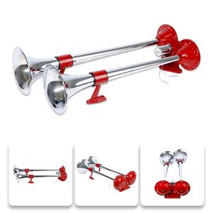 Wenle, klaxon à air universel électronique double <span class=keywords><strong>trompette</strong></span> de haute qualité, 65 cm, 12/24 V, double <span class=keywords><strong>trompette</strong></span> longue, pour camion, fourgon, train, bus - Product Image 6