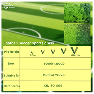 <span class=keywords><strong>Gazon</strong></span> <span class=keywords><strong>synthétique</strong></span> haute densité en forme de S pour terrains de football : résistant à l'eau, ignifuge et facile à nettoyer - Product Image 2