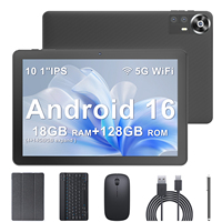 Tablette Android Professionnelle 10,1 Pouces Wi-Fi 5G OEM, Android 16.0 Rapide, 128 Go, Écran IPS 1280*800, Processeur Octa-Core pour Gaming