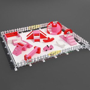 Piscines à balles réglées par équipement mou d'intérieur rose commercial de jeu pour des locations de partie de Softplay - Product Image 1