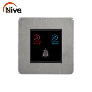 NV2 hotel series door bell socket luxury Stainless steel Panel wall Switches Electrical custom toggle Switch home Sockets