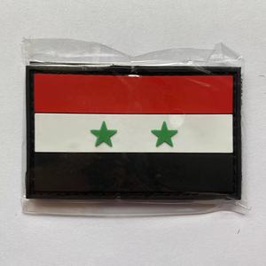 Parche de bandera siria de PVC, banderas de Siria, parches de cierre de gancho y bucle de PVC, parche táctico de banderas sirias - Product Image 1