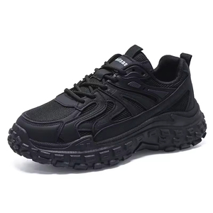 Zapatillas Deportivas Negras para Hombre, con Malla Transpirable, con Cordones, Zapatos Casuales Transpirables para Hombre, Suela de Goma, para Todas las Temporadas - Product Image 2