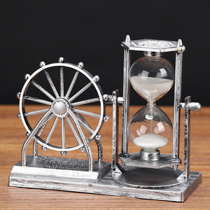 Modèle de minuteur créatif de style européen, peint à la main, en forme de grande roue et sablier, pour décoration intérieure et cadeau étudiant L-764 - Product Image 2