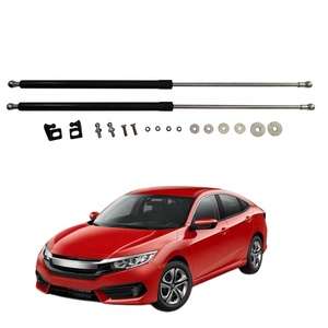 Kit de Amortiguadores para Capó Delantero para Civic 10ª Gen. 2016-2021 FC FK <span class=keywords><strong>Type</strong></span> <span class=keywords><strong>R</strong></span> FK8 - Acero Inoxidable Negro 1 Par - Product Image 1