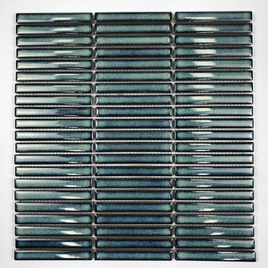 Piastrella a Mosaico in Porcellana Lucida a Strisce Lunghe Effetto Kit Kat per Rivestimenti Bagno, <span class=keywords><strong>Cucina</strong></span>, Pareti Doccia Hotel - Product Image 5