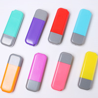 Mini tampon auto-encreur photosensible de poche, vierge, personnalisable pour signature, avec trou de suspension pour porte-clés