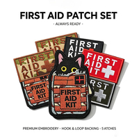 Patch brodé créatif de gros pour trousse de premiers secours, brassard de premiers secours IFAK, autocollant pour sac médical tactique avec fermeture auto-agrippante