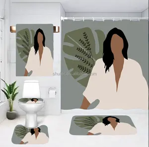 Affiche de l'équipe de football, rideaux de <span class=keywords><strong>douche</strong></span> avec des tapis épais et extra larges, serviettes de plage pour les fans - Product Image 1