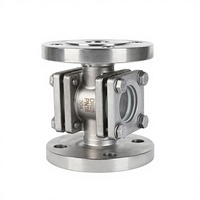 Moniteur de débit d'eau à bride en acier inoxydable poli Hongyu avec jauge de niveau d'huile et fenêtre d'observation de l'impeller usinée CNC