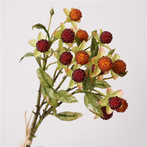 Bouquets de framboises sur le thème de l'automne Style <span class=keywords><strong>simple</strong></span> décorations pour la maison Fruits artificiels Arrangements de fleurs de mariage en gros - Product Image 4