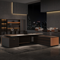 LBZ-001 furnitur kantor mewah meja manajer eksekutif untuk CEO bangunan kantor meja kayu mewah dengan CE Mark