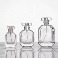 Bouteilles en verre vides de 30 ml, 50 ml, 100 ml pour parfum et crème pour le visage, avec couvercles, personnalisables avec gravure mate, impression sérigraphique de logo, vente en gros, haute qualité