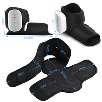 Masajeador de pies con compresión de aire inalámbrico Phenitech, bota de masaje térmica recargable por USB con calefacción para tobillo