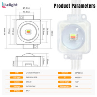 Lampu Atap Permanen WS2811 DC36V IP67 RGB 35x30mm SMD5054 LED Pixel Point Light untuk Proyek Pencahayaan Atap Luar Ruangan Villa