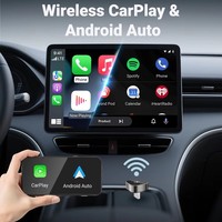 Adaptateur CarPlay sans fil portable 2026 en stock, Dongle USB-A vers USB-C Plug & Play pour divertissement sur les sièges arrière, compatible iPhone iOS Android
