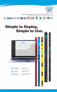 PDU a cremagliera trifase intelligente verticale con funzioni di monitoraggio per le applicazioni delle apparecchiature di distribuzione dell'alimentazione dei Data Center - Product Image 6