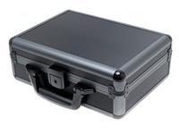 Casing alat bingkai aluminium ABS hitam pistol yang dapat disesuaikan dengan fitur tahan air & tahan guncangan tampilan penyimpanan logam EVA OEM/ODM