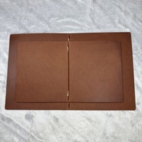 Porte-menu en cuir véritable fait main, classique, rectangulaire, 9x11,5 pouces, A4, cadeau d'affaires, accessoires de mode de luxe