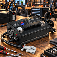 Chargeur portable rapide au lithium NMC 16S 67,2V 15A 1100W 90-264VAC avec écran pour vélo électrique, trottinette, camping-car, alimentation extérieure, pack de batteries