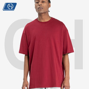 <span class=keywords><strong>T</strong></span>-Shirt da Uomo in Cotone 100% a Doppio Filato 230g, Antibatterico 7A, Tinta Unita, Vestibilità Ampia, Manica Corta, Stile Streetwear, OEM - Product Image 1