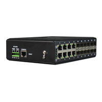Rail DIN personnalisé 8 ports Gigabit commutateur géré commutateur de réseau industriel avec 12 ports Sfp