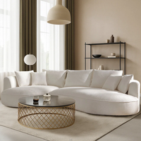 Moontop Gebogenes Sektional-Sofa-Set - Modernes Design Anpassbare Farbe & Größe für Wohnzimmer