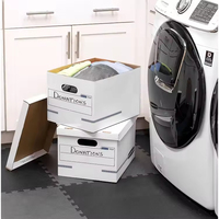 Boîte de rangement pour dossiers en carton A5 de qualité supérieure, boîte d'archives pour documents de bureau, boîte en carton ondulé avec couvercle