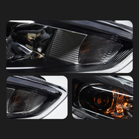 Ensemble de phares WLJ pour Ford Focus Mk3 2015 Facelift Upgrade Style RS Noir Fumé LED avec clignotants dynamiques séquentiels