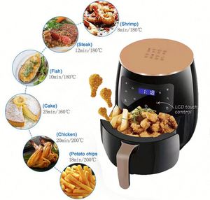 Freidora de Aire Multifuncional de Alta Capacidad de 6L y 1400W, Personalizada de Fábrica, con Doble Potencia Digital Alemana, Freidoras de Aire Inteligentes - Product Image 5