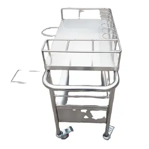 Smart Medical Treatment Hospital Dressing Trolley Stainless Steel Surgical Instrument Equipment Cart Factory