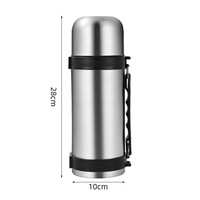 Bouteille d'eau sport isotherme en acier inoxydable grande capacité, nouvelle, avec isolation sous vide, pour les voyages et la randonnée en extérieur, maintien au chaud pendant 24 heures
