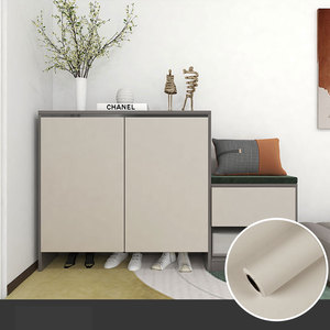 Papier peint auto-adhésif blanc en PVC <span class=keywords><strong>de</strong></span> couleur unie pour la rénovation <span class=keywords><strong>de</strong></span> meubles <span class=keywords><strong>de</strong></span> chambre à coucher autocollant mural en vinyle imperméable pour garde-robe - Product Image 2