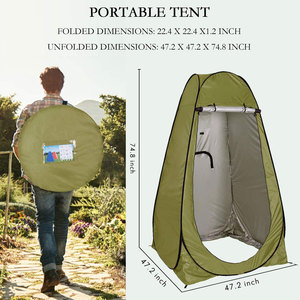 Tente de toilette pliante portable pour le camping, tente de douche pop-up pour se laver et se changer lors du camping - Product Image 2