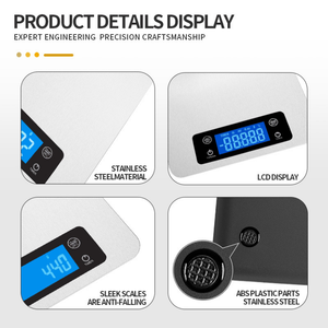 Báscula de Cocina Digital de Acero Inoxidable con Pantalla LCD Inteligente, Báscula de Alimentos para el Hogar de Alta Calidad Eléctrica - Product Image 4