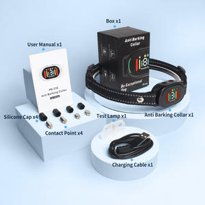 Collar de descarga eléctrica listo para perros Collar de perro eléctrico con control remoto Collar de ladridos de perro recargable impermeable - Product Image 4