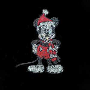 Hotfix cho Swarovski pha lê Mini Chuột Rhinestone chuyển sửa chữa nóng sắt vá Motif Bling Mickey Mouse thiết kế trong hình dạng kim cương - Product Image 2