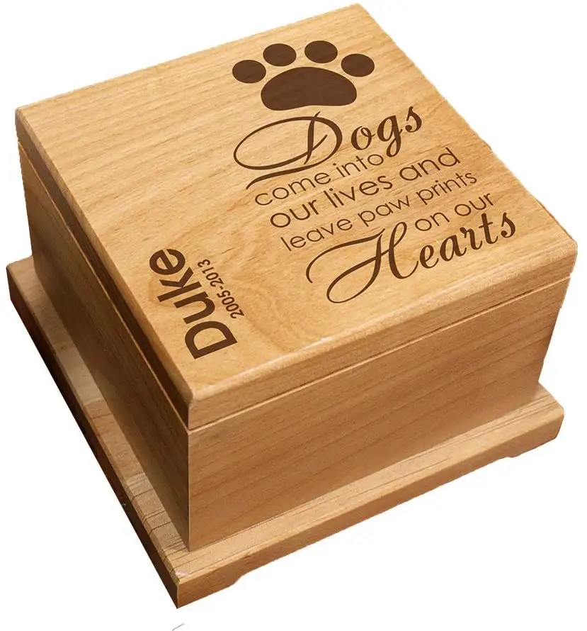 Customizable Solid Wood Pet Ashes Premium Pet Caskets & Urns