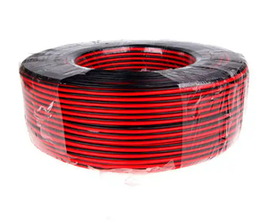 สายลำโพงสีแดงและสีดำ ฉนวนพีวีซีใส สายสัญญาณเสียง CCA 18AWG 22AWG 24AWG - Product Image 2