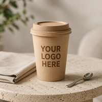 Vasos de Papel Desechables con Logotipo Personalizado al por Mayor, Vasos de Doble Pared para Café y Bebidas, para Cafeterías, Restaurantes y Servicios de Alimentos