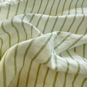 Parure <span class=keywords><strong>de</strong></span> <span class=keywords><strong>lit</strong></span> matelassée en coton lavé, <span class=keywords><strong>taille</strong></span> King Size, motif rayé, par le fabricant d'usine - Product Image 2